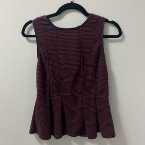 Dynamite Burgundy Peplum Top